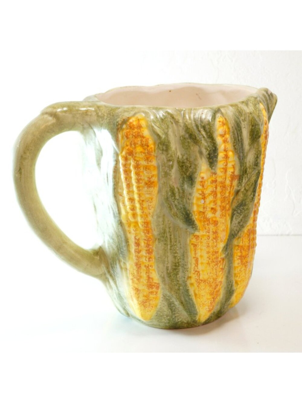 Vintage Seymour Mann Corn Ceramic Pitcher Vegetable Garden Collection 1994